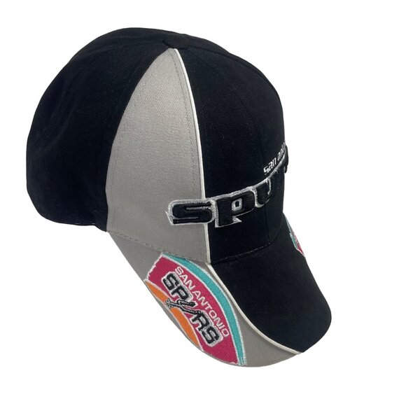 San Antonio Spurs NBA Reebok Hat One Size Adjustable Velcro Strap Black & Gray - Picture 2 of 10